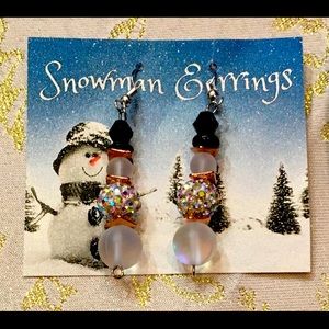 Festive Snowman Earrings ☃️